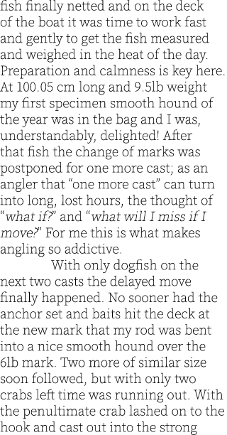 fish finally netted and on the deck of the boat it was time to work fast and gently to get the fish measured and weig...