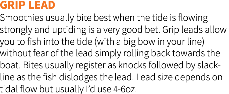 Grip Lead Smoothies usually bite best when the tide is flowing strongly and uptiding is a very good bet. Grip leads a...