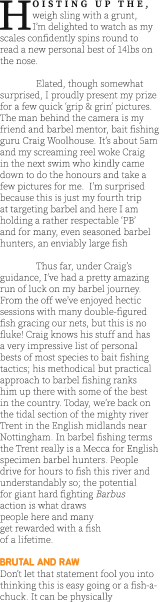 Hoisting up the, weigh sling with a grunt, I’m delighted to watch as my scales confidently spins round to read a new ...