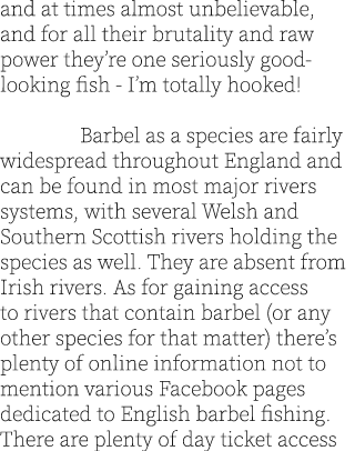 and at times almost unbelievable, and for all their brutality and raw power they’re one seriously good-looking fish -...