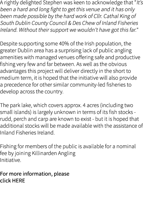 A rightly delighted Stephen was keen to acknowledge that “It’s been a hard and long fight to get this venue and it ha...