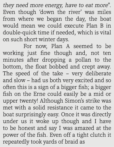 they need more energy, have to eat more”. Even though ‘down the river’ was miles from where we began the day, the boa...