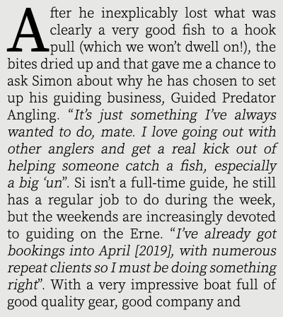 After he inexplicably lost what was clearly a very good fish to a hook pull (which we won’t dwell on!), the bites dri...