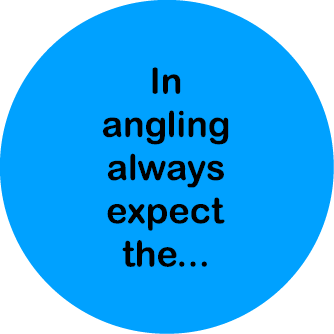 In angling always expect the...