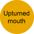 Upturned mouth