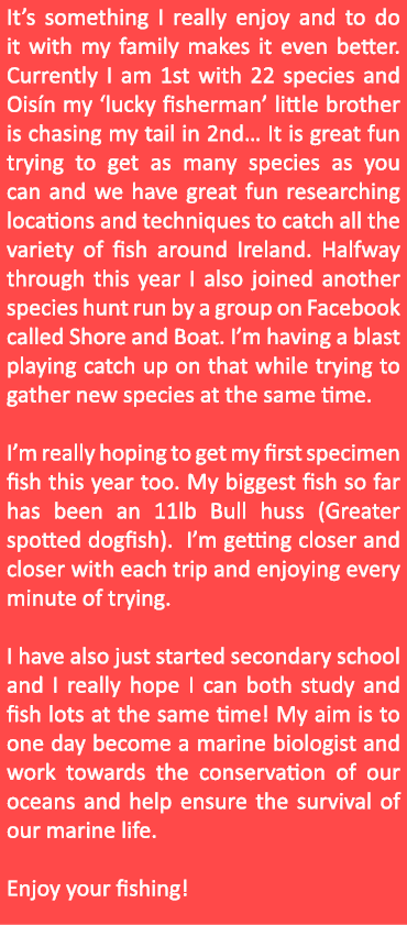 It’s something I really enjoy and to do it with my family makes it even better. Currently I am 1st with 22 species an...