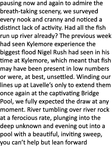 pausing now and again to admire the breath-taking scenery, we surveyed every nook and cranny and noticed a distinct l...