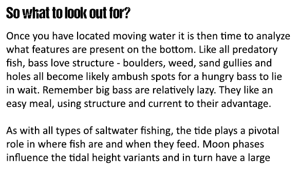 So what to look out for? Once you have located moving water it is then time to analyze what features are present on t...