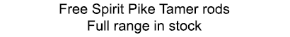 Free Spirit Pike Tamer rods Full range in stock