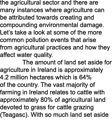 the agricultural sector and there are many instances where agriculture can be attributed towards creating and compoun...