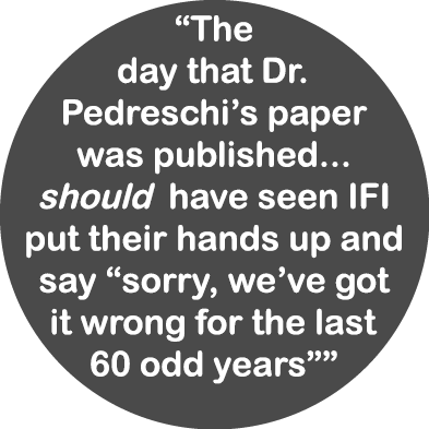 “The day that Dr. Pedreschi’s paper was published... should have seen IFI put their hands up and say “sorry, we’ve go...