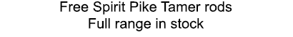 Free Spirit Pike Tamer rods Full range in stock