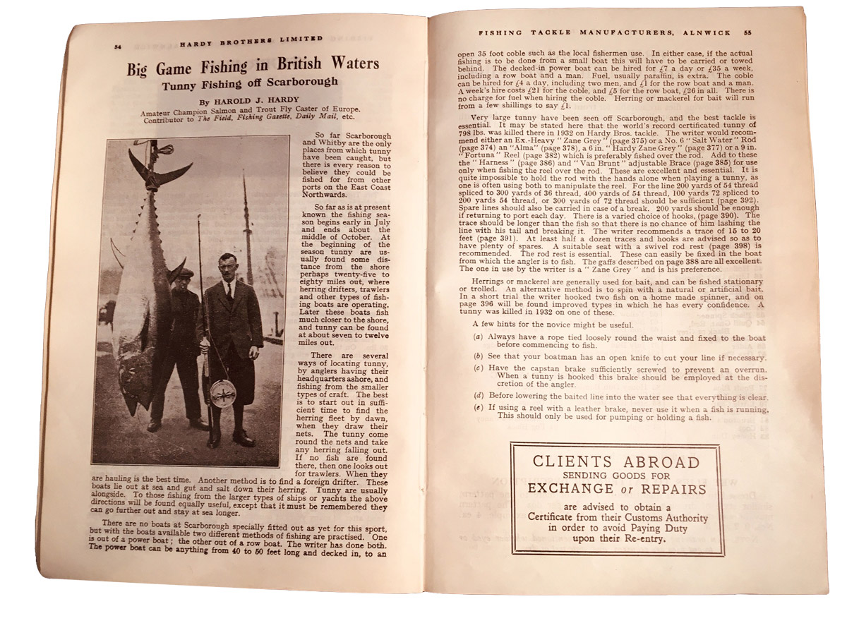 Hardy Brothers catalogue tuna